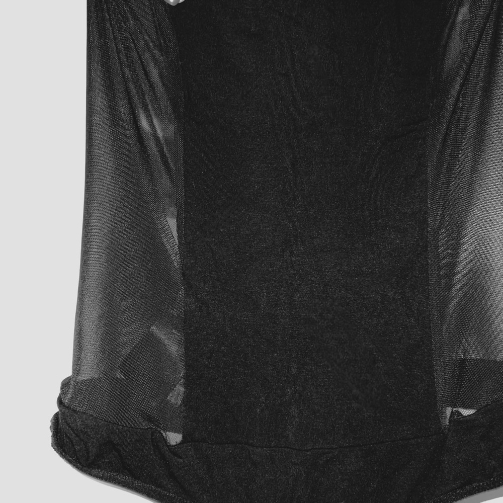 BeBe- Mesh Printed Summer Dream Mesh Sleeveless Mixed Bodysuit 269150 (xxs) NWT - Picture 5 of 5